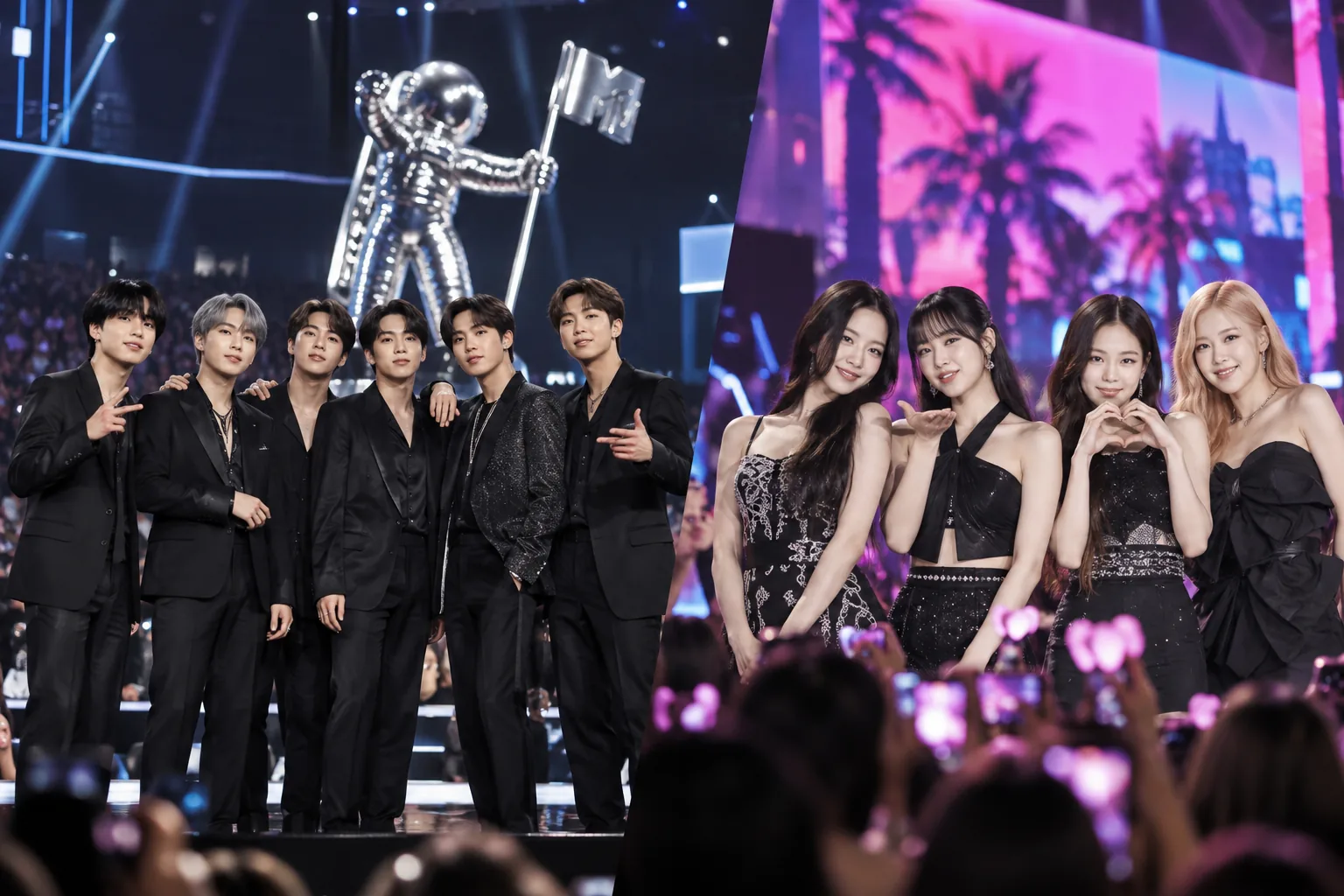 BTS·블랙핑크 등 美 시상식 MTV VMA서 추가 노미네이트 핵심 내용을 시각화한 이미지