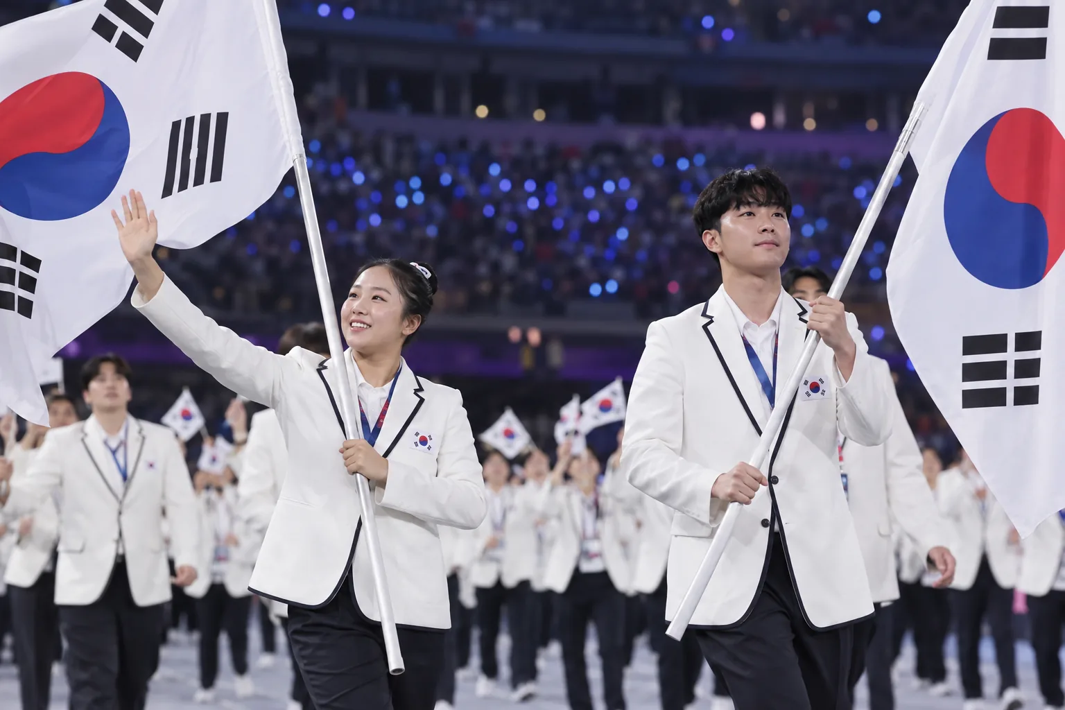 [아시안게임] 신유빈·김동용 선봉…힘차게 태극기 흔들며 입장한 태극전사 배경과 파장을 설명하는 이미지