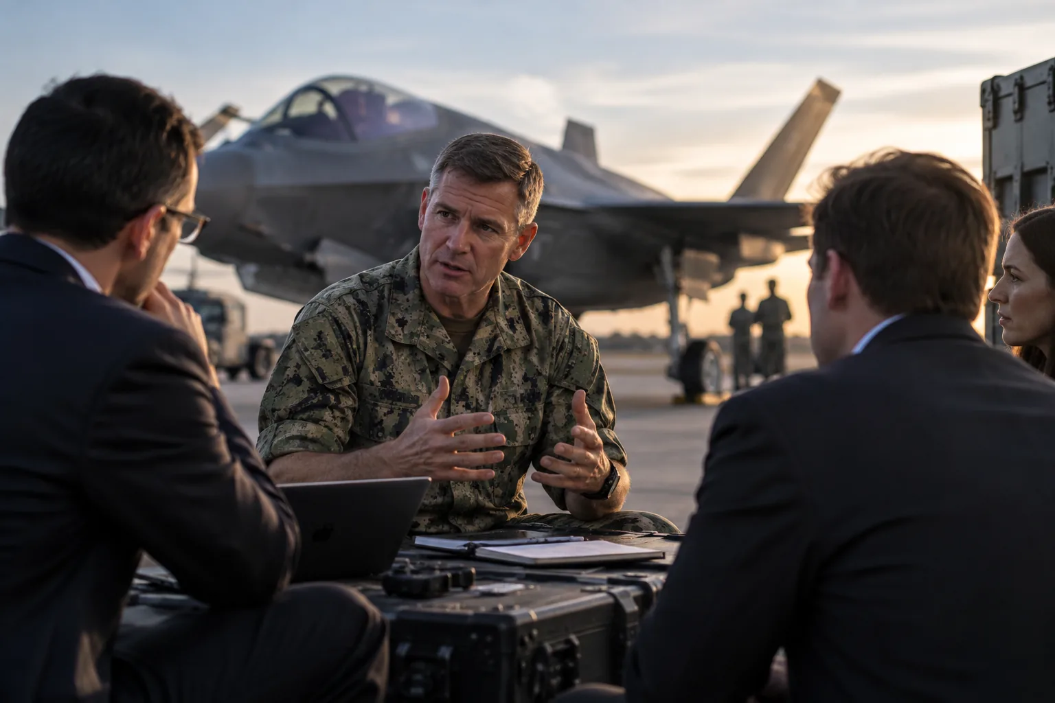 Even mid-sprint to a secret flight, the Navy’s tech chief has a pitch for investors 핵심 내용을 시각화한 이미지