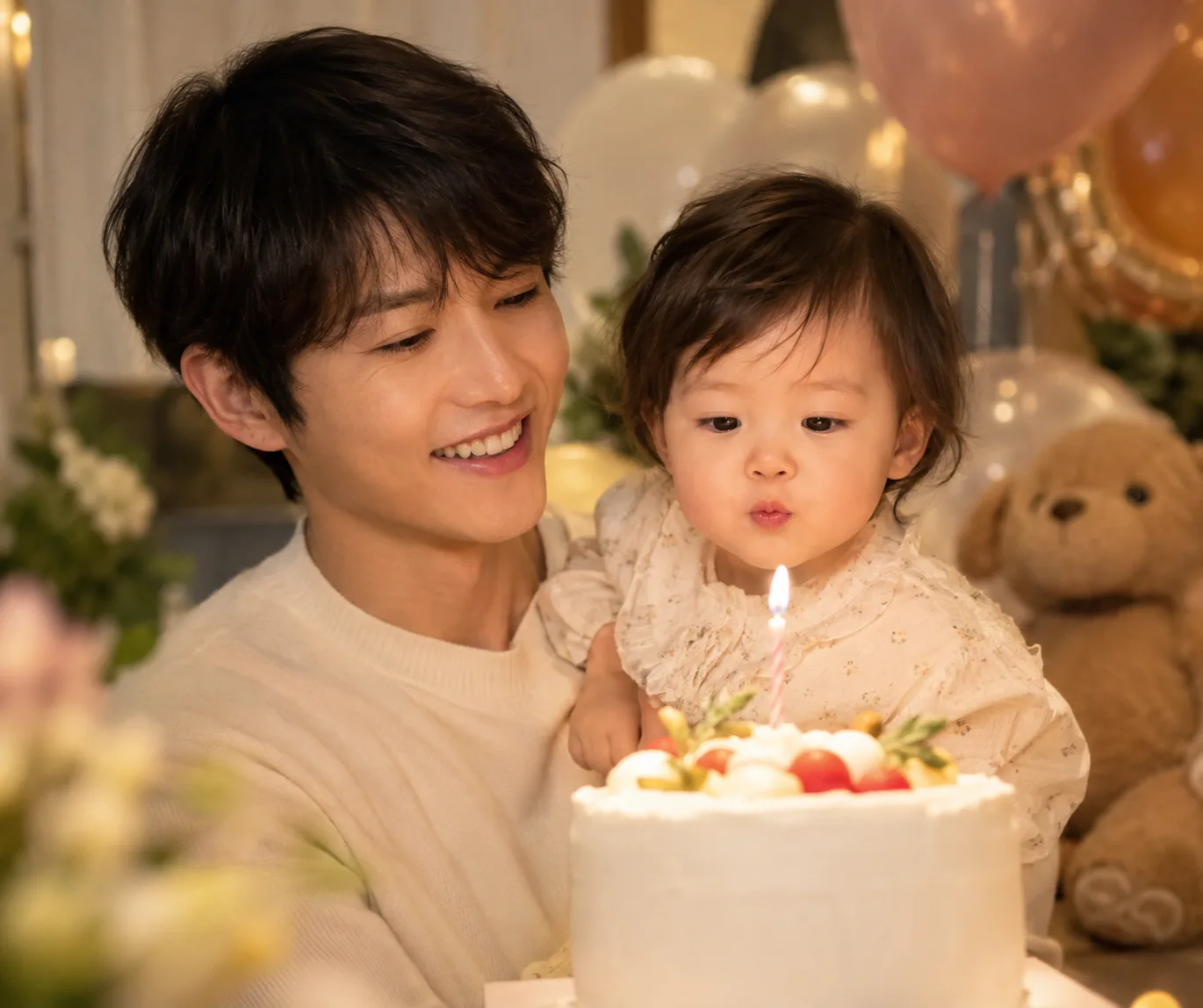 송중기, 애아빠는 생파도 다르네…초깜찍+러블리 [DA★] 배경과 파장을 설명하는 이미지