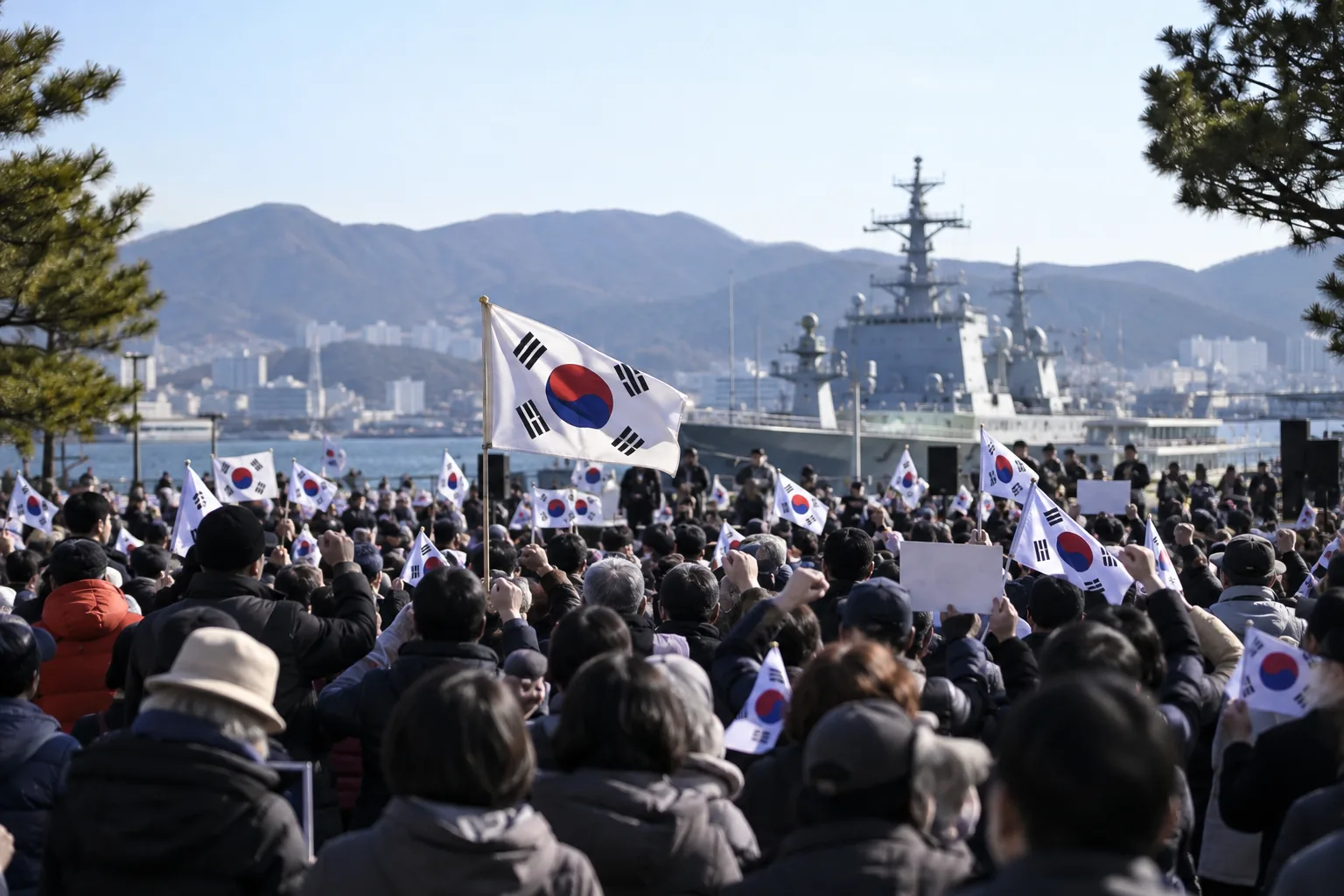"진해 역사 지킨다"…창원서 해군사관학교 이전 반대 궐기대회 핵심 내용을 시각화한 이미지
