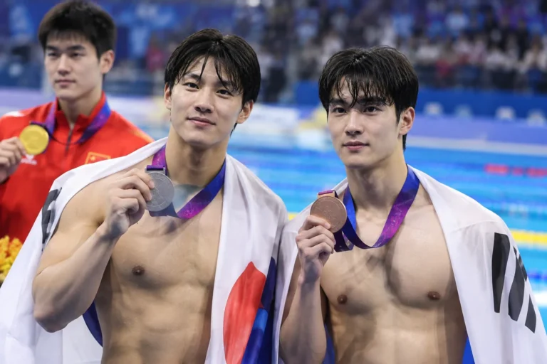 [아시안게임] 김영범·황선우, 남자 자유형 100ｍ 은·동…판잔러 2연패 관련 스포츠 뉴스 대표 이미지