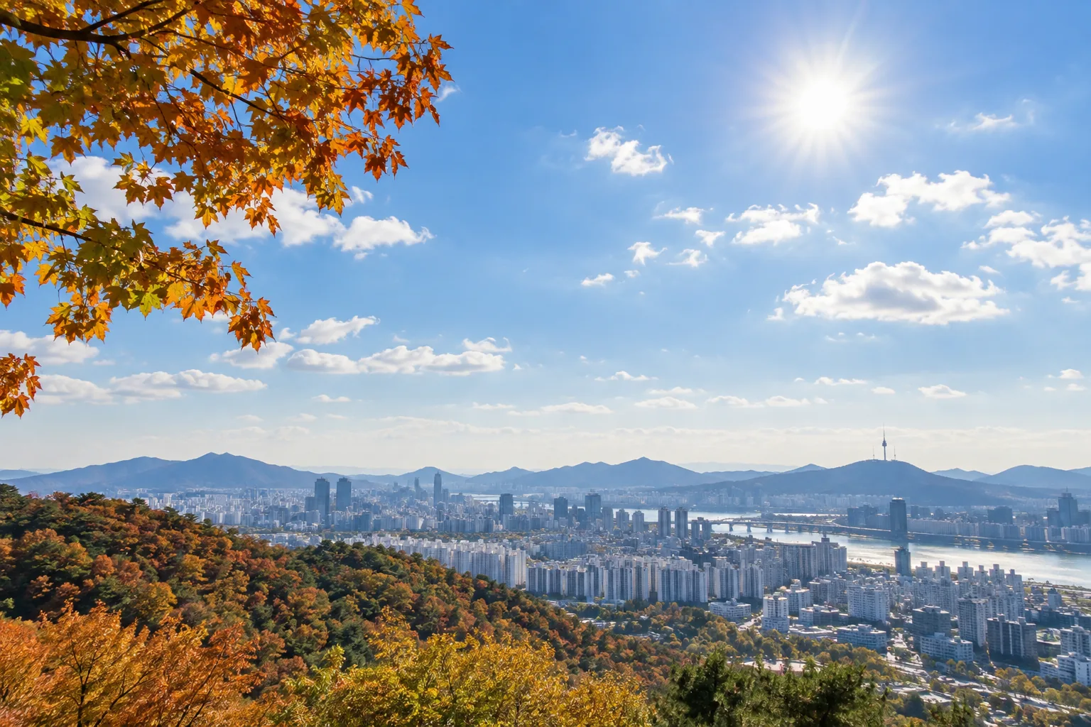 전국 맑고 쾌청한 가을 날씨…큰 일교차에 건강 유의 핵심 내용을 시각화한 이미지