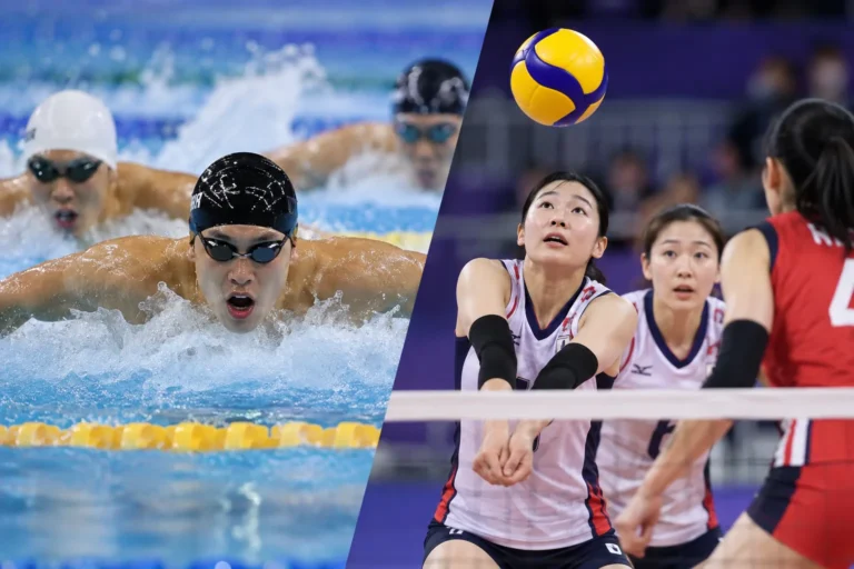 [오늘의 아시안게임] 남자 계영 800ｍ 2연패 겨냥…여자배구 4강 한일전 관련 스포츠 뉴스 대표 이미지