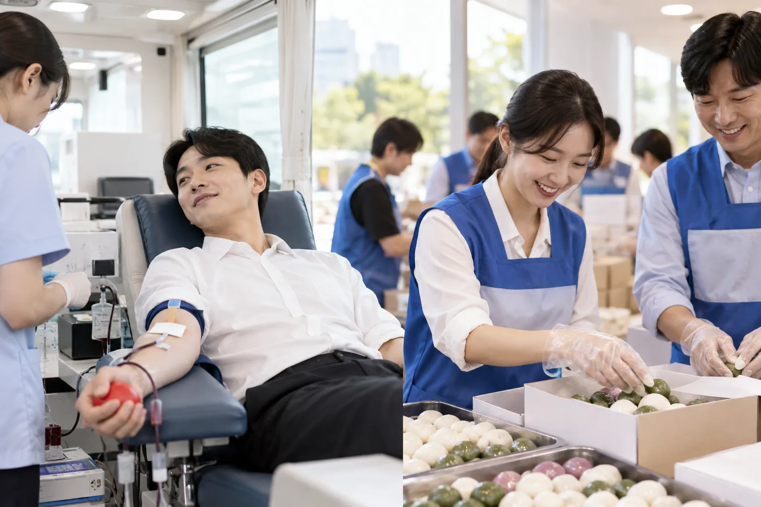 헌혈부터 송편까지…우리금융-국민은행-하나금융, 추석 앞두고 ‘나눔’ 실천 배경과 파장을 설명하는 이미지