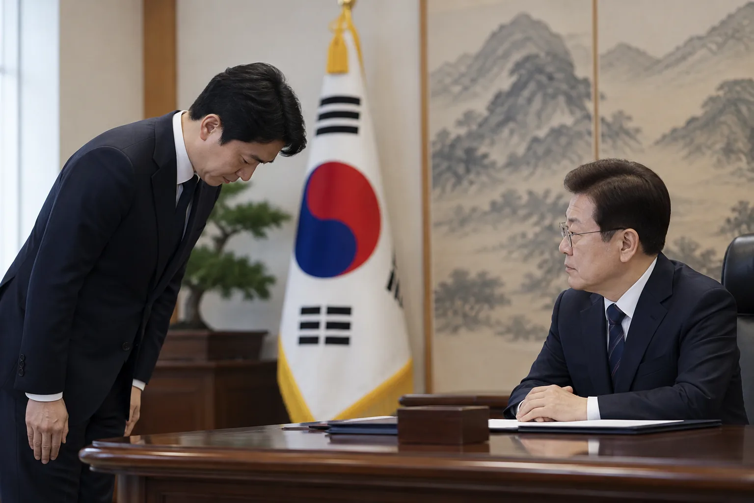 강훈식, 이 대통령에게 사의 표명..."인사 등 종합적 책임 차원" 핵심 내용을 시각화한 이미지
