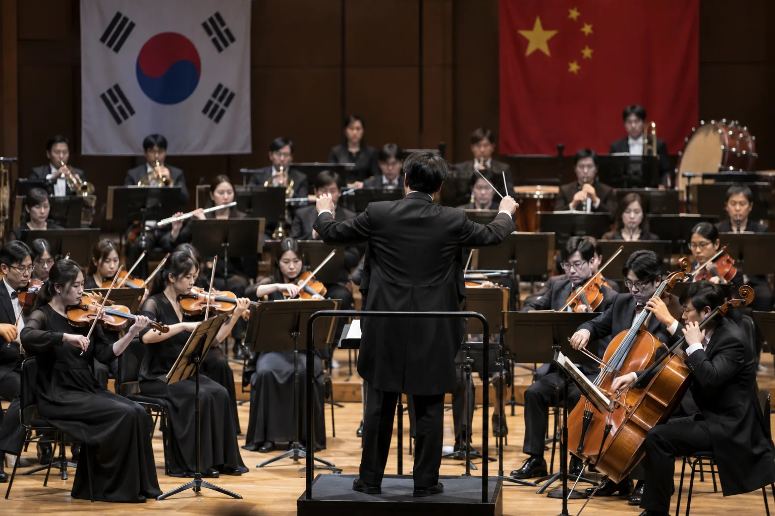 中칭다오서 한중 오케스트라 합동공연…"음악으로 마음 잇자" 핵심 내용을 시각화한 이미지