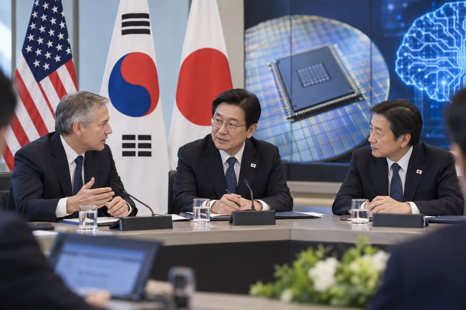 [속보] 한미일 "반도체·AI 협력강화…경제적 강압에 대응 공조" 배경과 파장을 설명하는 이미지