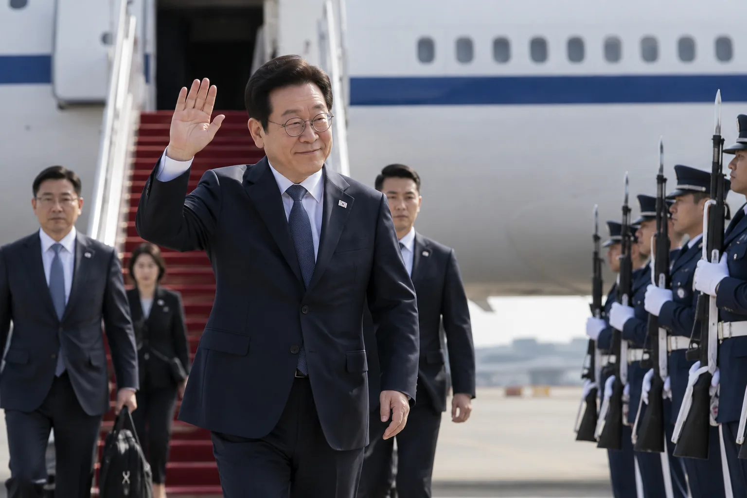 이 대통령, 유엔총회 참석 차 출국…트럼프 조우할까 핵심 내용을 시각화한 이미지