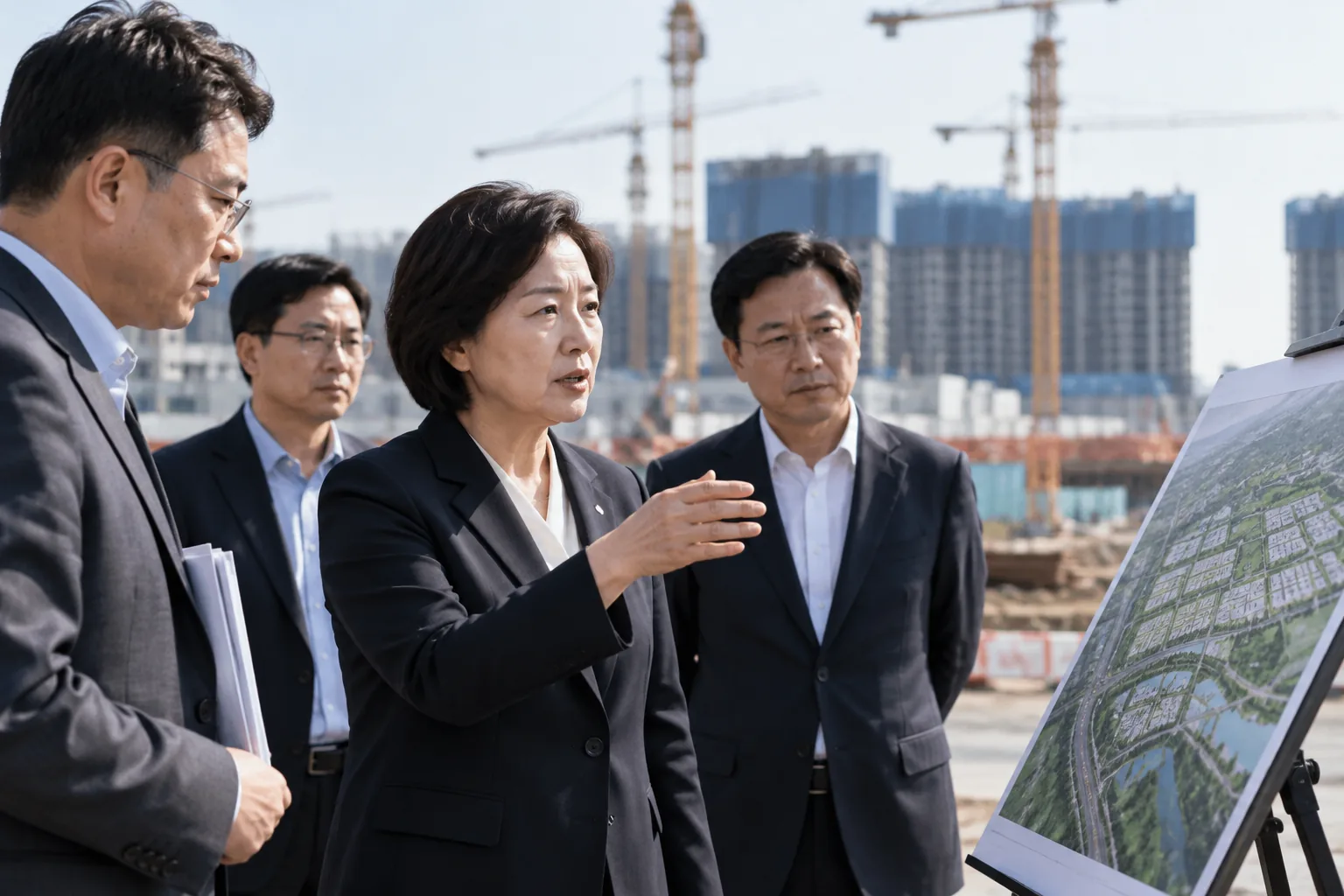 홍지선 국토장관, 임명 첫날 부천대장 찾는다…주택공급 현장 행보 핵심 내용을 시각화한 이미지