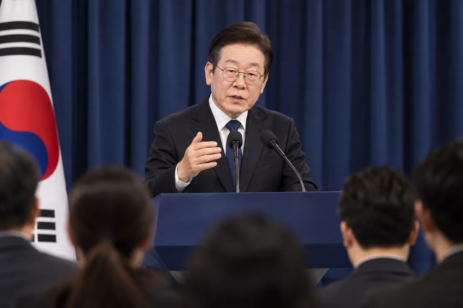 국민 57.7% 이 대통령, 기자회견 "못했다"…"잘했다"는 39.2% 핵심 내용을 시각화한 이미지