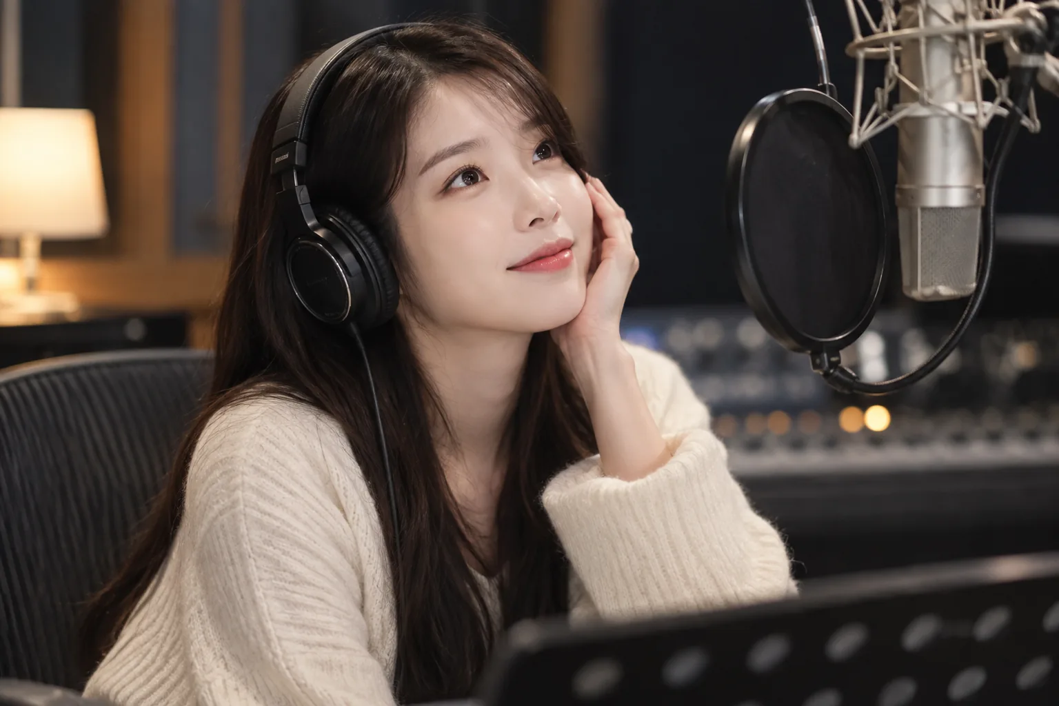 아이유, 자기 노래 듣다 깜짝…“이번 앨범서 처음으로 ‘나 노래 잘하네?’” 핵심 내용을 시각화한 이미지